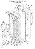 REFRIGERATOR DOOR Diagram and Parts List for KSSC42MHS00  KitchenAid Refrigerator