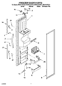 FREEZER DOOR PARTS Diagram and Parts List for ED2NHAXNT01  Whirlpool Refrigerator