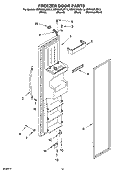 FREEZER DOOR PARTS Diagram and Parts List for KSRK22ILBL13  KitchenAid Refrigerator