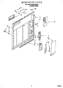 INNER DOOR Diagram and Parts List for DU800CWDQ3  Whirlpool Dishwasher
