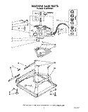MACHINE BASE Diagram and Parts List for GLA5580XSG4  Whirlpool Washer