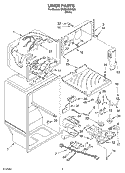 LINER Diagram and Parts List for ER9SHKXKQ01  Whirlpool Refrigerator