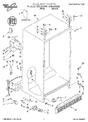 CABINET, LITERATURE Diagram and Parts List for 4YED27DQFN01  Whirlpool Refrigerator