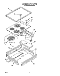 COOKTOP Diagram and Parts List for RS696PXXB0  Whirlpool Range