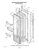 REFRIGERATOR DOOR Diagram and Parts List for KSRF42DTX10  KitchenAid Refrigerator