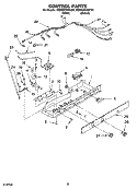 CONTROL PARTS, OPTIONAL PARTS Diagram and Parts List for 8ED0GTKXKQ01  Whirlpool Refrigerator