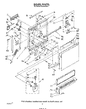 DOOR Diagram and Parts List for DU4000XR1  Whirlpool Dishwasher