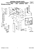 CONTROL BOARD PARTS Diagram and Parts List for KHHC2090SSS0  KitchenAid Microwave