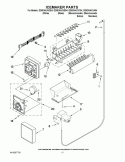 ICEMAKER PARTS Diagram and Parts List for GD5DHAXVY04  Whirlpool Refrigerator