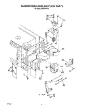 MAGNETRON AND AIR FLOW Diagram and Parts List for RM288PXV4  Whirlpool Microwave Oven Combo