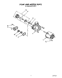 PUMP AND MOTOR Diagram and Parts List for DU5016XW0  Whirlpool Dishwasher