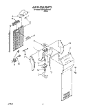 AIR FLOW Diagram and Parts List for 6ED25DQXAW00  Whirlpool Refrigerator