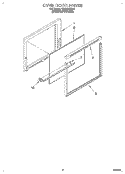 OVEN DOOR Diagram and Parts List for RS600BXBH0  Whirlpool Range