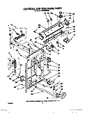 CONTROLS AND REAR PANEL Diagram and Parts List for LA8200XWW1  Whirlpool Washer
