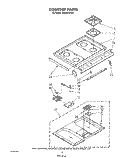 COOK TOP Diagram and Parts List for SE960PEPW1  Whirlpool Range