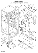 LINER PARTS Diagram and Parts List for ER8VHMXTQ00  Whirlpool Refrigerator