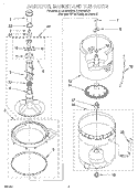 AGITATOR, BASKET & TUB Diagram and Parts List for LSC9355EZ1  Whirlpool Washer