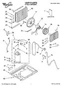 UNIT PARTS Diagram and Parts List for ACM122XP0  Whirlpool Air Conditioner