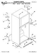 CABINET PARTS Diagram and Parts List for ET1LFKXKQ02  Whirlpool Refrigerator