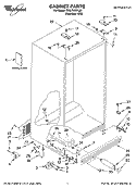 CABINET PARTS Diagram and Parts List for ED5LTAXVL00  Whirlpool Refrigerator