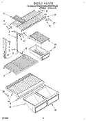 SHELF Diagram and Parts List for RT18DKXAL02  Roper Refrigerator