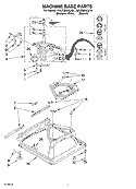 MACHINE BASE Diagram and Parts List for 7MLSQ8543JQ4  Whirlpool Washer