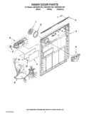 INNER DOOR PARTS Diagram and Parts List for WDF530PLYB1  Whirlpool Dishwasher