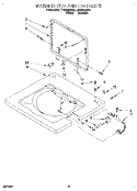 WASHER TOP AND LID Diagram and Parts List for LTE6234AW3  Whirlpool Washer Dryer Combo