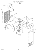 AIR FLOW Diagram and Parts List for 3VED27DQEW00  Whirlpool Refrigerator