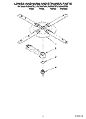 LOWER WASHARM AND STRAINER PARTS Diagram and Parts List for KUDK03ITBT1  KitchenAid Dishwasher