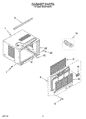 CABINET PARTS Diagram and Parts List for MACQ122XP0  Whirlpool Air Conditioner