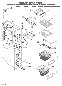 FREEZER LINER PARTS Diagram and Parts List for KSCS23INSS02  KitchenAid Refrigerator