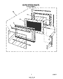 OVEN DOOR Diagram and Parts List for MW5571  Roper Microwave