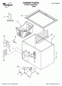 CABINET PARTS Diagram and Parts List for 7EH070FXRQ01  Whirlpool Freezer