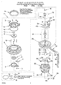 PUMP AND MOTOR Diagram and Parts List for DU925SCGQ1  Whirlpool Dishwasher