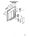 INNER DOOR Diagram and Parts List for WU3006Y1  Roper Dishwasher