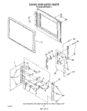 DOOR AND LATCH Diagram and Parts List for RM778PXT4  Whirlpool Microwave Oven Combo
