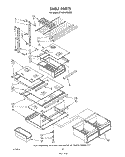 SHELF Diagram and Parts List for ET18PKXSW03  Whirlpool Refrigerator