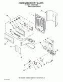 DISPENSER FRONT PARTS Diagram and Parts List for KSRJ25FXMS02  KitchenAid Refrigerator