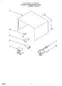 CABINET Diagram and Parts List for MT6120XEQ0  Whirlpool Microwave