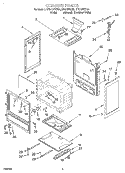 CHASSIS Diagram and Parts List for SF315PEGN0  Whirlpool Range