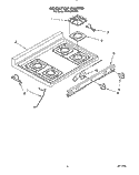 COOKTOP Diagram and Parts List for SF310PEYN0  Whirlpool Range
