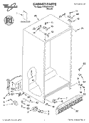 CABINET, LITERATURE Diagram and Parts List for 4YED2FHQKT01  Whirlpool Refrigerator