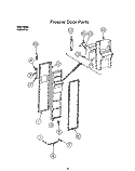 FREEZER DOOR Diagram and Parts List for 8624W0A  Roper Refrigerator