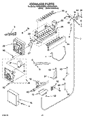 ICEMAKER PARTS Diagram and Parts List for KSSS48FMX01  KitchenAid Refrigerator