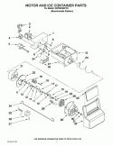 MOTOR AND ICE CONTAINER PARTS Diagram and Parts List for WSF26D2EXY02  Whirlpool Refrigerator