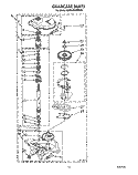 GEARCASE Diagram and Parts List for KAWL400WWH0  KitchenAid Washer