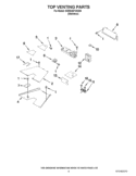 TOP VENTING PARTS Diagram and Parts List for KDRS467VSS04  KitchenAid Range