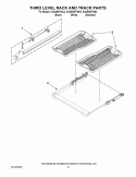 THIRD LEVEL RACK AND TRACK PARTS Diagram and Parts List for KUDS50FVBL2  KitchenAid Dishwasher