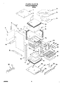 OVEN Diagram and Parts List for SB100PEDB0  Whirlpool Wall Oven